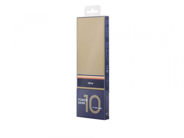 Внешний аккумулятор Rombica NEO ARIA Olive, 10000мАч, Soft-touch, PD, QCharge, Type-C, оливк/синий